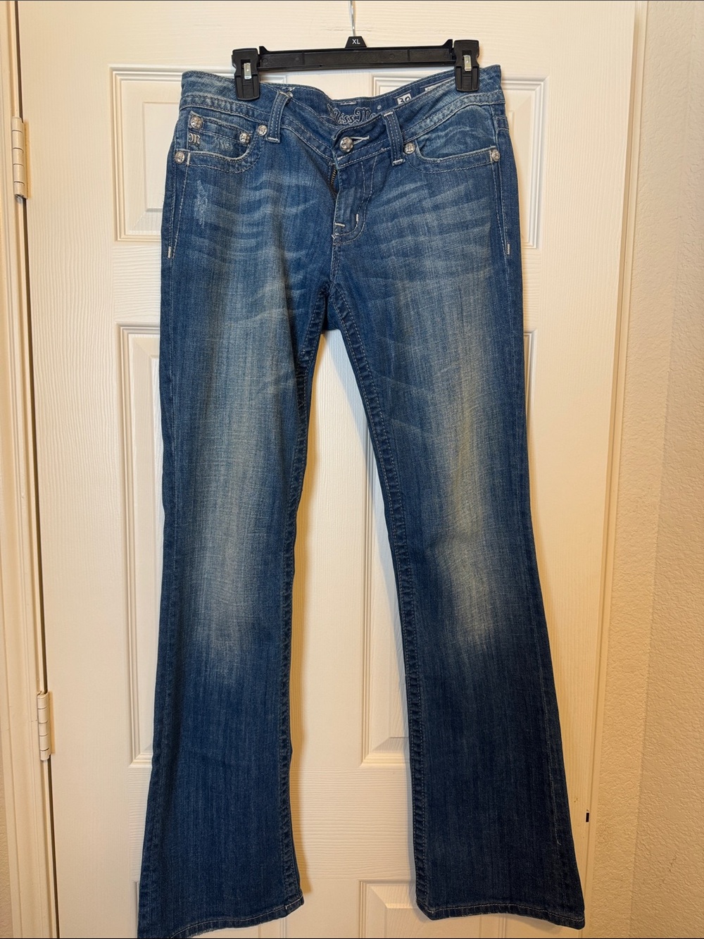 MISS ME Women’s Blue Bootcut Jeans - Classic Washed Denim